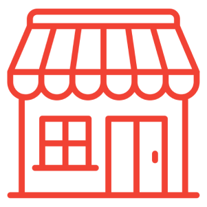 Storefront icon with awning
