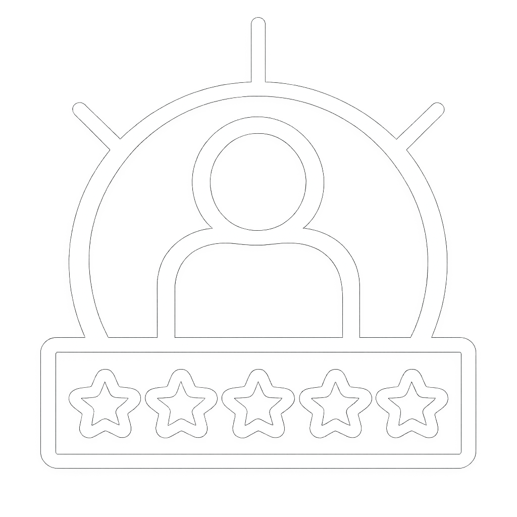 Five-star user rating icon