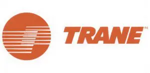 Orange Trane logo with striped circle