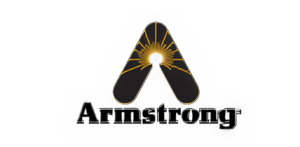 Armstrong logo featuring sunburst "A" emblem