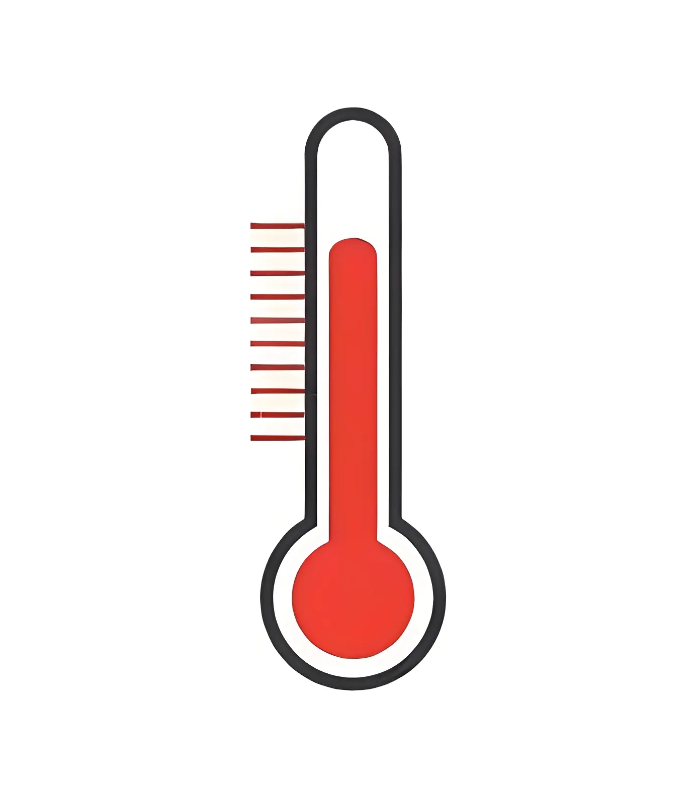 Thermometer icon showing high temperature